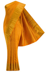 Pure Silk Pure Zari Orange Kanchipuram Saree