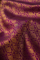 Pure Silk Pure Zari Purple Kanchipuram Saree