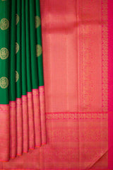Green Dual Tone Soft Silk Saree