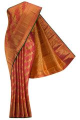 Orange Kanchipuram Silk Saree